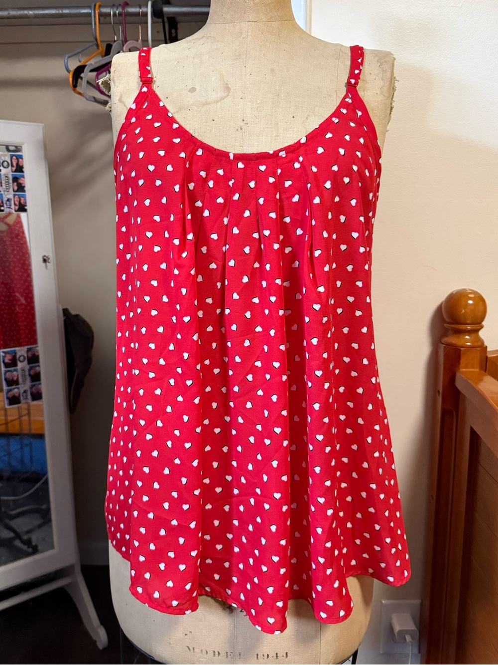 torrid Red Heart Print Camisole Tank NWT